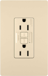 Tamper-Resistant 15A Self-Test GFCI Duplex Receptacle, Ivory