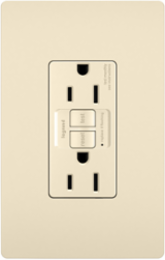 Tamper-Resistant 15A GFCI Receptacle, Light Almond, Self-Test, NEMA 5-15R