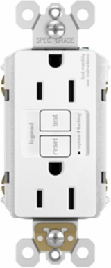 15A 125V Self-Test GFCI Tamper-Resistant Outlet, White