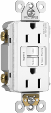 15A 125V Self-Test GFCI Tamper-Resistant Outlet, White