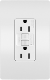 radiant® 15A Duplex Self-Test GFCI Receptacles with SafeLock® Protection, White