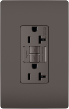 Spec-Grade 20A Self-Test Duplex GFCI Receptacle, Brown - 125V, NEMA 5-20R