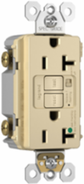 Hospital Grade 20A Duplex GFCI Receptacle with Audible Alarm, Ivory 4.2 Inch Height