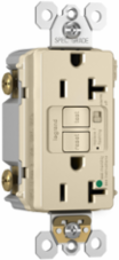 Hospital Grade GFCI Receptacle 20A Self-Test, Light Almond 1.03 Inch Depth