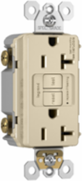 Spec-Grade 20A Self-Test Duplex GFCI, Light Almond, 125V, NEMA 5-20R