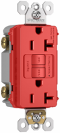Spec-Grade 20 Amp Self-Test Duplex GFCI, Red, NEMA 5-20R, UL498