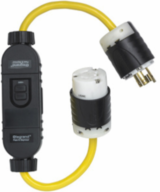 Turnlok® Portable 2-Foot In-Line GFCI with Plug and Connector, Automatic Reset