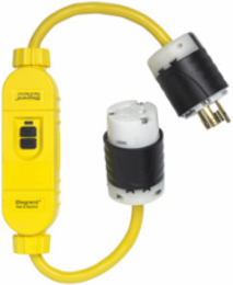 Turnlok Portable 2-Foot In-Line GFCI, Yellow, Manual Reset, 1.4 lb