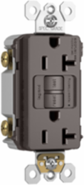 20A Tamper-Resistant Self-Test Duplex GFCI, Brown