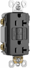 Spec-Grade 20A Self-Test Duplex GFCI, Black, 125V, NEMA 5-20R