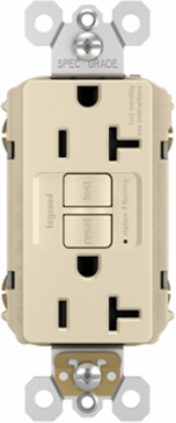 20A 125V Self-Test GFCI Receptacle, Light Almond, Tamper-Resistant