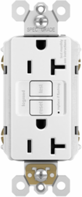20A 125V Self-Test Tamper-Resistant GFCI Receptacle, White