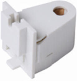 Slimline Fluorescent Lampholder, White, Single Pin, Shallow Base