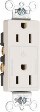 Decorator 15A Duplex Receptacle, Light Almond, 1.322 Inch Width, 2.635 Inch Height