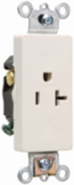 20A 125V Heavy Duty Decorator Single Receptacle, Light Almond, 1.322 Inch Width