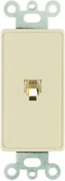 Communication Wall Plate, Standard Size, White, RJ11 Modular Jack