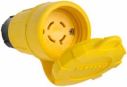 Turnlok Watertight Connector 20A 480V NEMA 4X/6P Yellow 1.85 Inch x 4.03 Inch