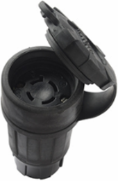 Turnlok 30A 480V Watertight Connector, NEMA 4X/6P, 1.85 Inch x 4.03 Inch, Black