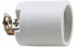 Medium Base Lampholder, White, Keyless, Porcelain, CSA & UL Listed