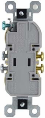 TradeMaster® 15A/125V Duplex Receptacle, Light Almond, 1.32 Inch Width, 4.2 Inch Height