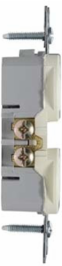 TradeMaster® 15A/125V Duplex Receptacle, Light Almond, 1.32 Inch Width, 4.2 Inch Height