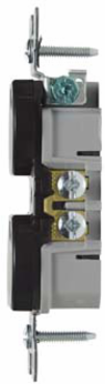 Trademaster 15A 125V Tamper-Resistant Duplex Receptacle, Brown, 1.32 Inch Width