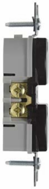 Trademaster 15A 125V Tamper-Resistant Duplex Receptacle, Brown, 1.32 Inch Width