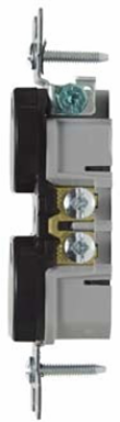 Trademaster 15A 125V Tamper-Resistant Duplex Receptacle, Brown, 1.32 Inch Width