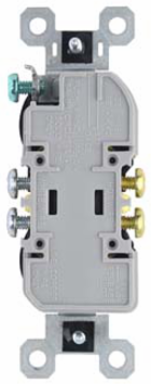 Trademaster 15A/125V Tamper-Resistant Duplex Receptacle, Black, 3.31 Inch Height