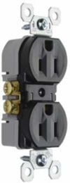 Trademaster 15A/125V Tamper-Resistant Duplex Receptacle, Black, 3.31 Inch Height