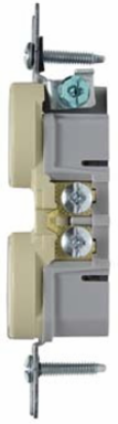 Trademaster Tamper-Resistant Duplex Receptacle, 15A 125V, Light Almond