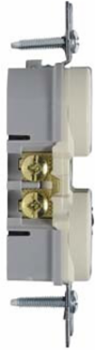 Trademaster Tamper-Resistant Duplex Receptacle, 15A 125V, Light Almond