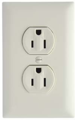 Trademaster Tamper-Resistant Duplex Receptacle, 15A 125V, Light Almond