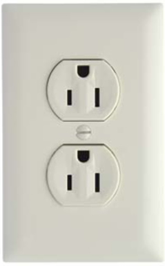 Trademaster Tamper-Resistant Duplex Receptacle, 15A 125V, Light Almond