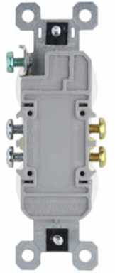 Trademaster 15A 125V Tamper-Resistant Duplex Receptacle, White, 3.31 Inch Height