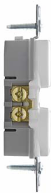 Trademaster 15A 125V Tamper-Resistant Duplex Receptacle, White, 3.31 Inch Height