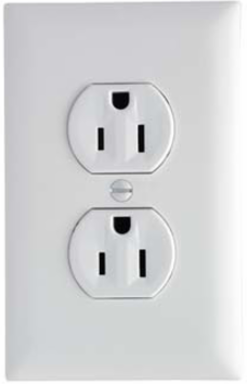 Trademaster® 15A 125V Tamper-Resistant Duplex Receptacle, White, 3.31 Inch Height