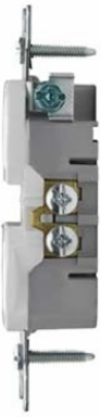 TradeMaster Duplex Receptacle 15A 125V White, 1.32 Inch Width, UL Listed