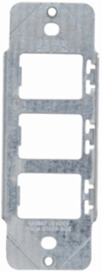 Despard Mounting Strap with 3 Horizontal Openings, Bright Zinc
