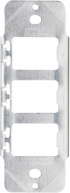 Despard Mounting Strap with 3 Horizontal Openings, Bright Zinc