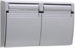 Weatherproof Duplex Cover with Gray Thermoplastic & Black Gasket
