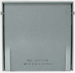 Outdoor Heavy-Duty Gray Cast Aluminum Multigang Cover 2 Gang Outlet, CSA & UL Listed