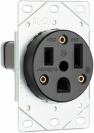 50A 250V Straight Blade Receptacle, 2-Pole, 3-Wire, 3.75 Inch Height