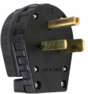 Angled Plug 30/50 amp 250V, 2.86 Inch Width, NEMA WD-1 & WD-6 Certified