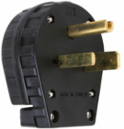Angled Plug 30/50 amp 250V, 2.86 Inch Width, NEMA WD-1 & WD-6 Certified