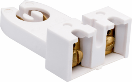 Medium Bi-pin Fluorescent Lampholder White, UL & CSA Listed