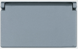 Weatherproof Heavy Cast Aluminum 1-Gang Outlet Cover 5.25 Inch x 4.27 Inch Gray