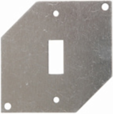 Cast Aluminum Toggle Switch Cover, Gray, UL Listed, Mounts on 4 Inch Box