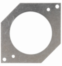 Heavy Cast Aluminum Mounting Plate for Single Receptacle 2-1/6 Inch, Gray