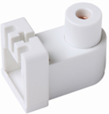 Pedestal Fluorescent Lampholder, White for T-12, T-8, T-6 Lamps